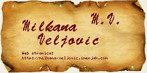 Milkana Veljović vizit kartica